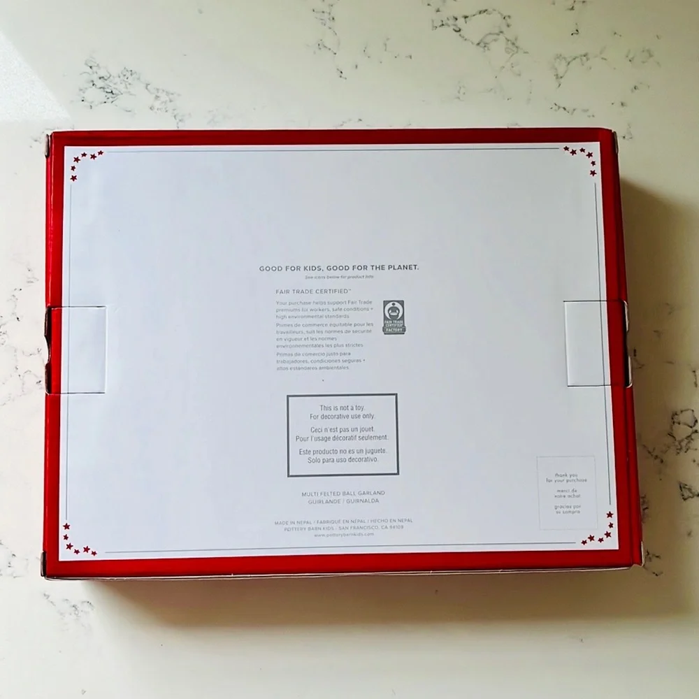 Pottery Barn Kids Multi Felted Ball Garland - Picture 6 of 13